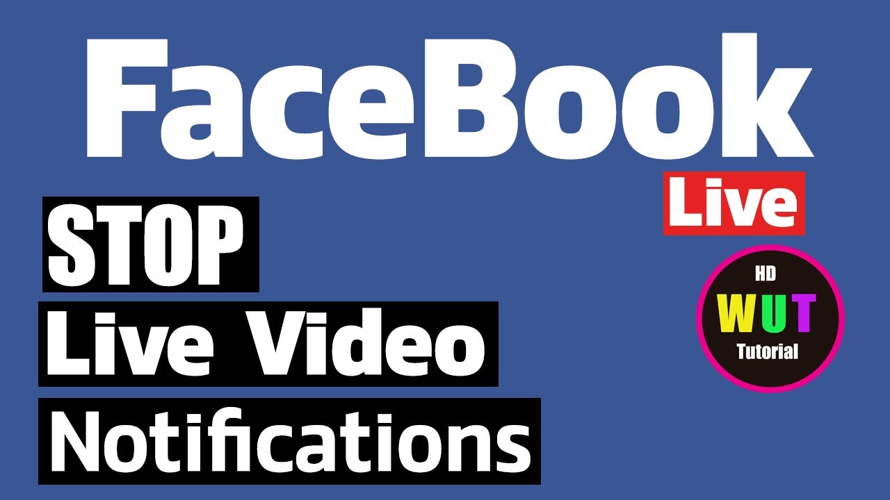 How to Turn Off Live Video Notifications on Facebook - YouTube
