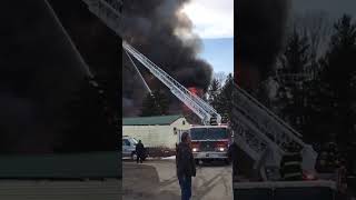 Rockland Ma Ladder 1 Flowing Water At A 5Th Alarm Firein Hanover Ma 12420