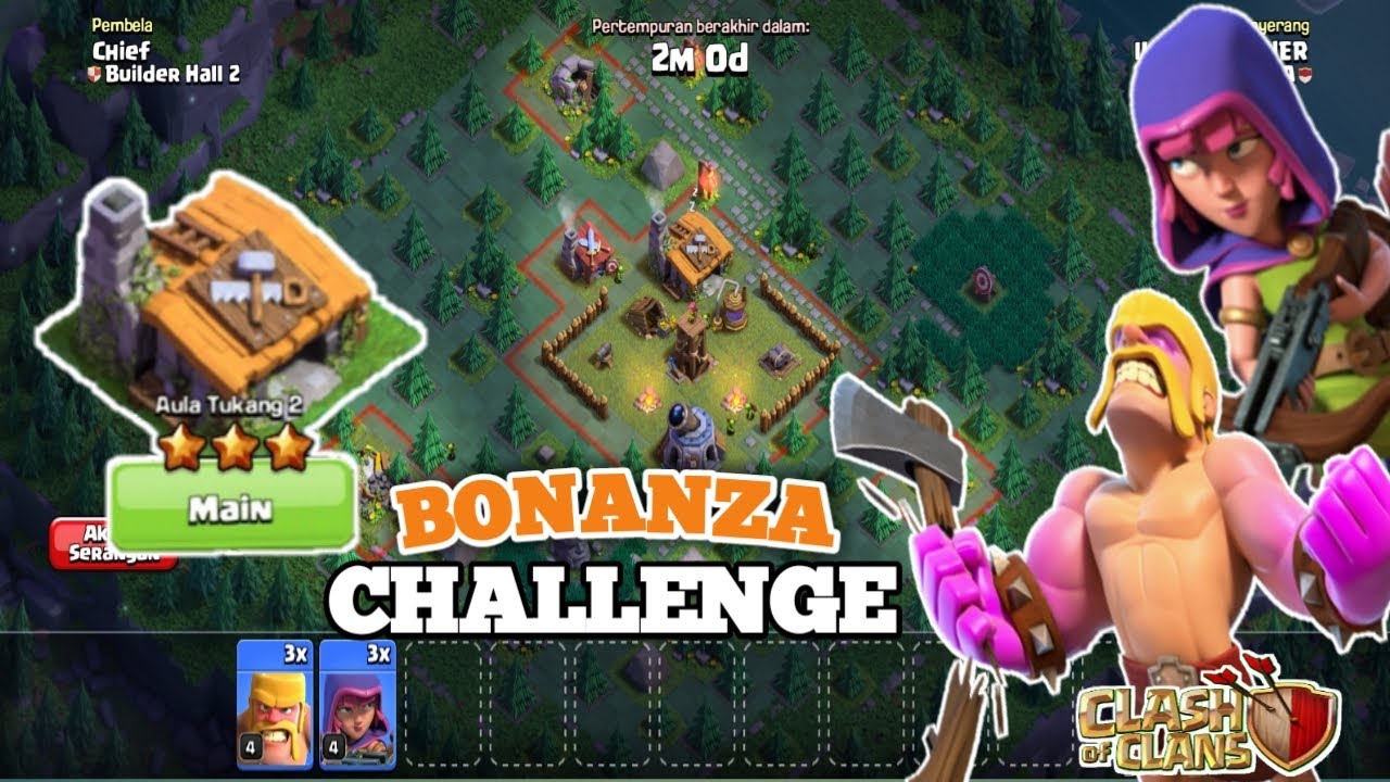 Easily 3 Star Bonanza Builder Hall 2 Challenge || CLASH OF CLANS