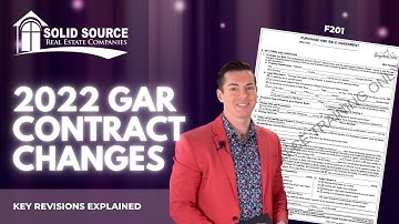 2022 GAR Contract Forms Changes