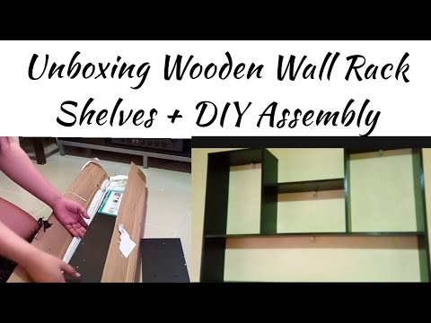 UNBOXING AND ASSEMBLING WOODEN RACK SHELVES FROM LAZADA