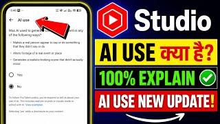 Yt Studio Ai Use Kya hai | Yt Studio Ai Use New Update | Yt Studio Ai Use Yes No Kya Select Kare screenshot 2