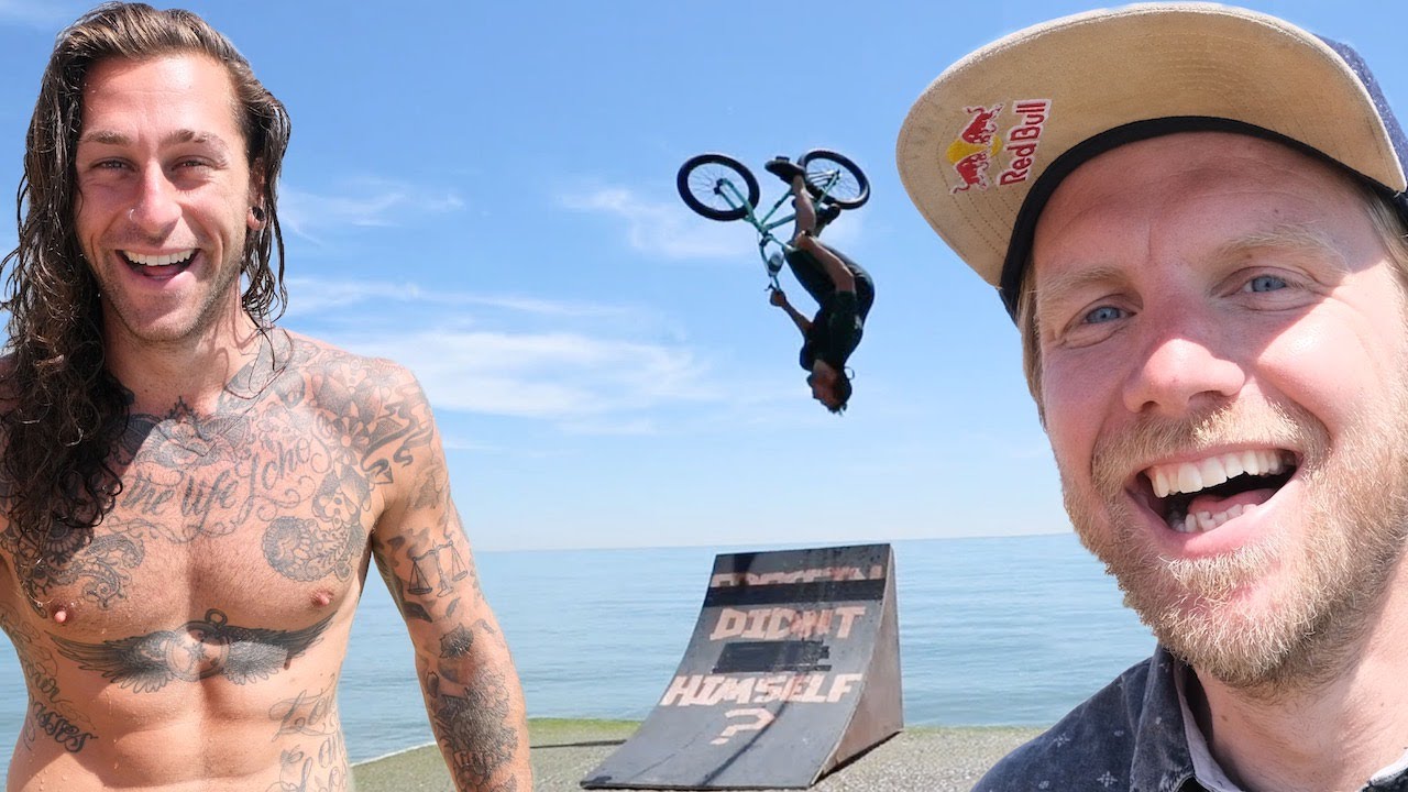 BMX TRICKS INTO WATER