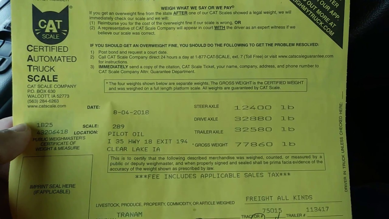 Sobre peso en steer axle