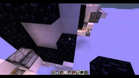 Flush hidden 3x3 Nether portal - Minecraft redstone tutorial