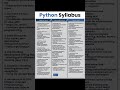 Python Syllabus For Everyone