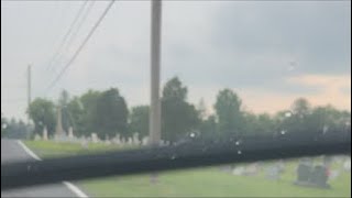 A gloomy Tuesday morning drive into Gettysburg Pennsylvania, July 28, 2026