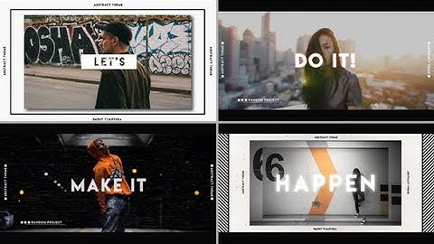 After Effects Template - Abstract glitch slideshow