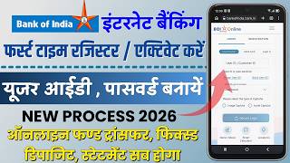 How to Register Bank of India Internet Banking First Time | Bank of India net banking register 2026
