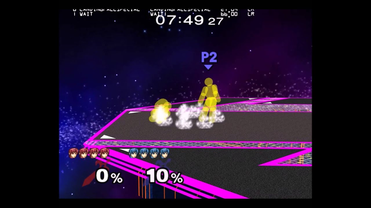 SSBM Practical TAS: Marth's Invincible Ledgedash Options [HD]