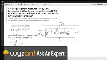 A 2 feet wide walk surrounds a rectangular garden with given dimensions. Find area of walk.