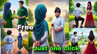 ✌️New trending muslim couplers ai images kaise generate kare free , couples trending ai images 👌 screenshot 4
