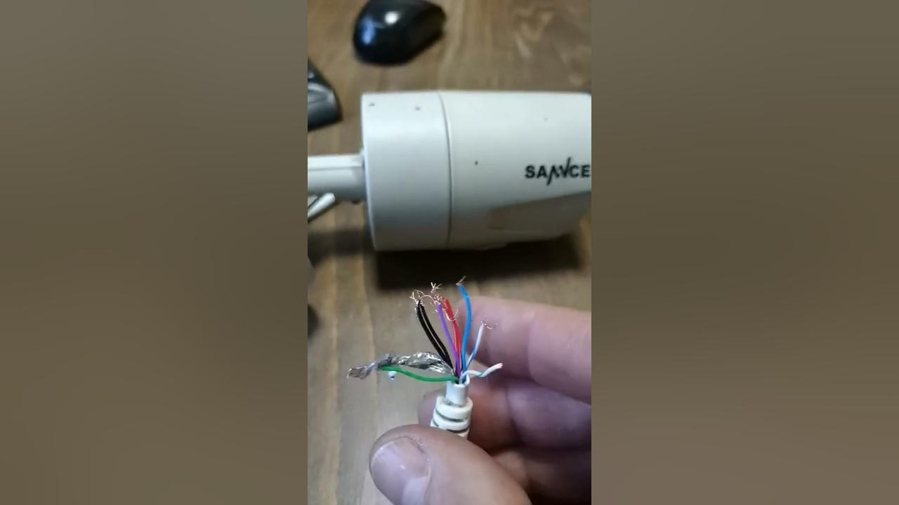 Как подключить обрезанный провод фотовспышки Замена разъёма RJ-45 (мама) на ip камере PoE SANNCE видеонаблюдения - YouTube