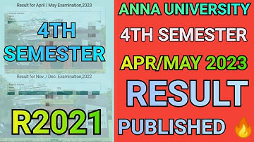 Anna University Apr/May 2023 4th Semester Result Published 🥳 | Engineering Results | Regulation 2021