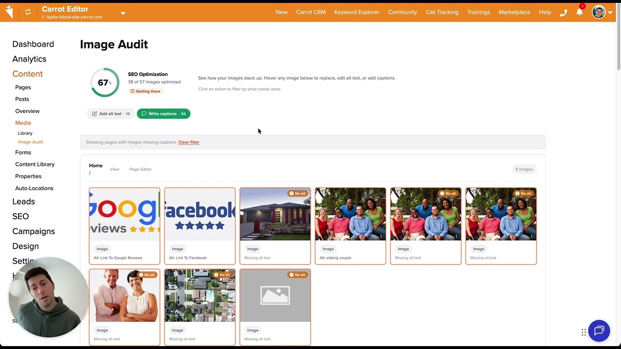 Image Audit tool: quickly replace images and add alt text from one place!