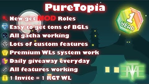Growtopia Private Server [PureTopia] | New get MOD roles | TimeCJ