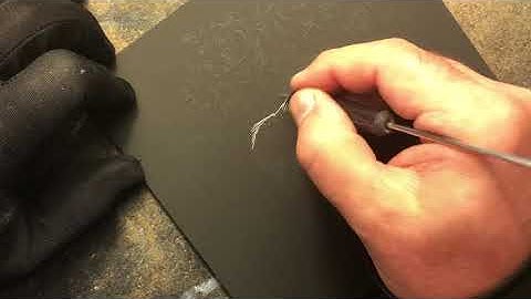 Skull and Roses original scratchboard art Part 1