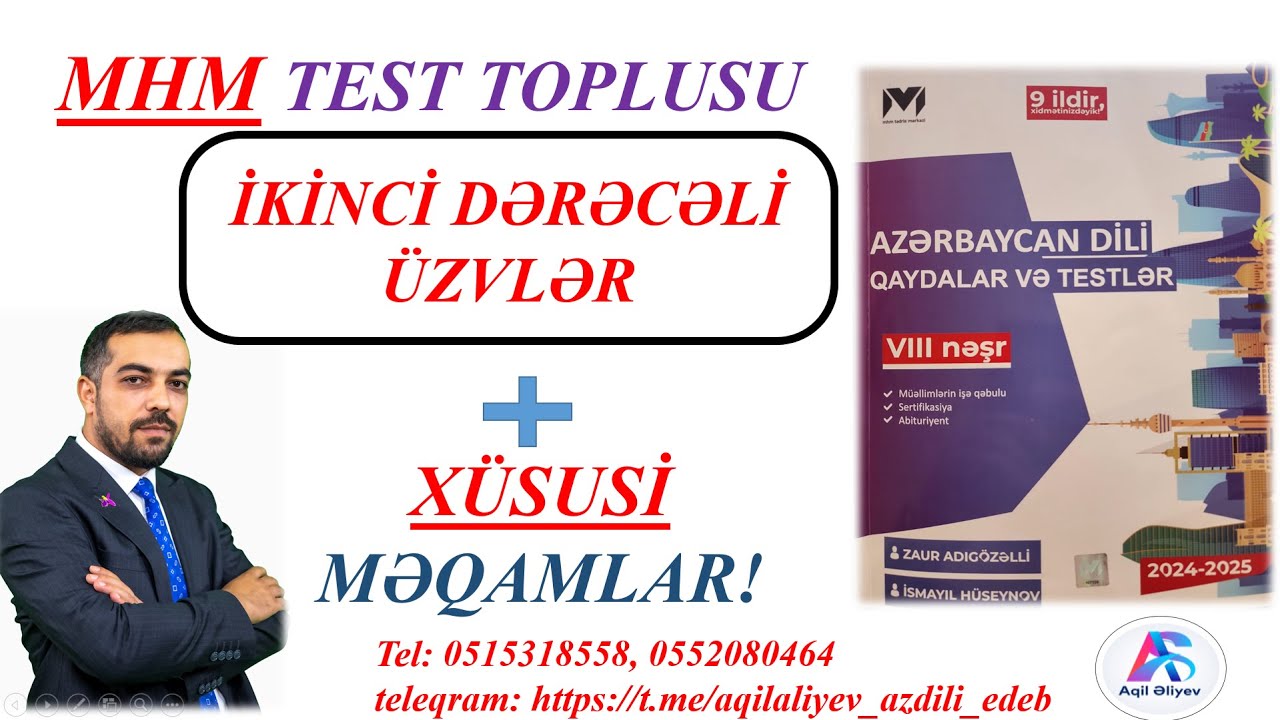 MHM-2024. İkinci dərəcəli üzvlər. #miq #study #motivation #lesson #sertifikasiya #abituriyent