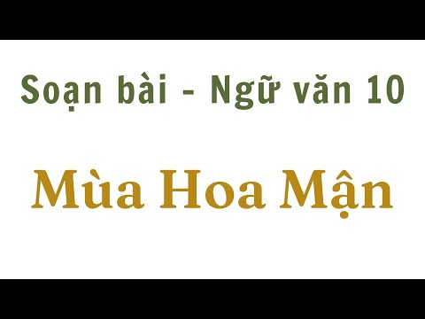 Soạn bài chi tiết bài thơ MÙA HOA MẬN của Chu Thùy Liên – Ngữ văn 10 Cánh diều