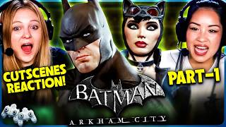 BATMAN: ARKHAM CITY CUTSCENES (Part 1/5) REACTION! | Vivian & Alli