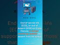 End of Life vs End Of Support #Shorts #cybersecurity