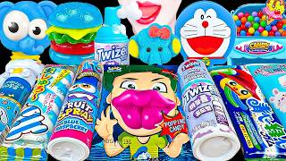 ASMR BLUE CANDY💙BUBBLE FOAM CINNAMOROLL ICE CREAM LIP CANDY 먹는 버블폼 시나모롤 아이스크림 캔디 먹방 EATING MUKBANG