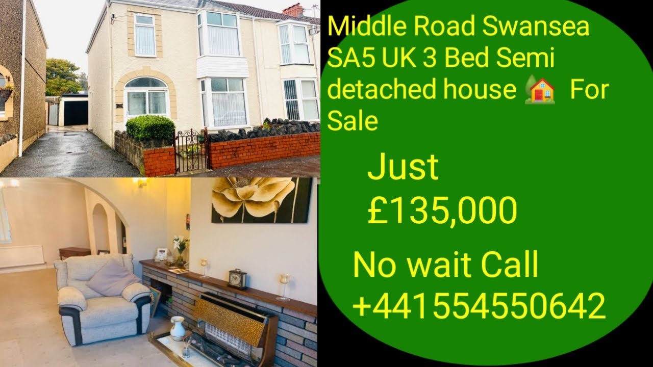 Middle Road, Swansea SA5 3 Bed SemiDetached House For Sale Just£