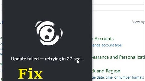 Update failed - retrying in sec discord problem fix | discord error windows 10/ 11 solution