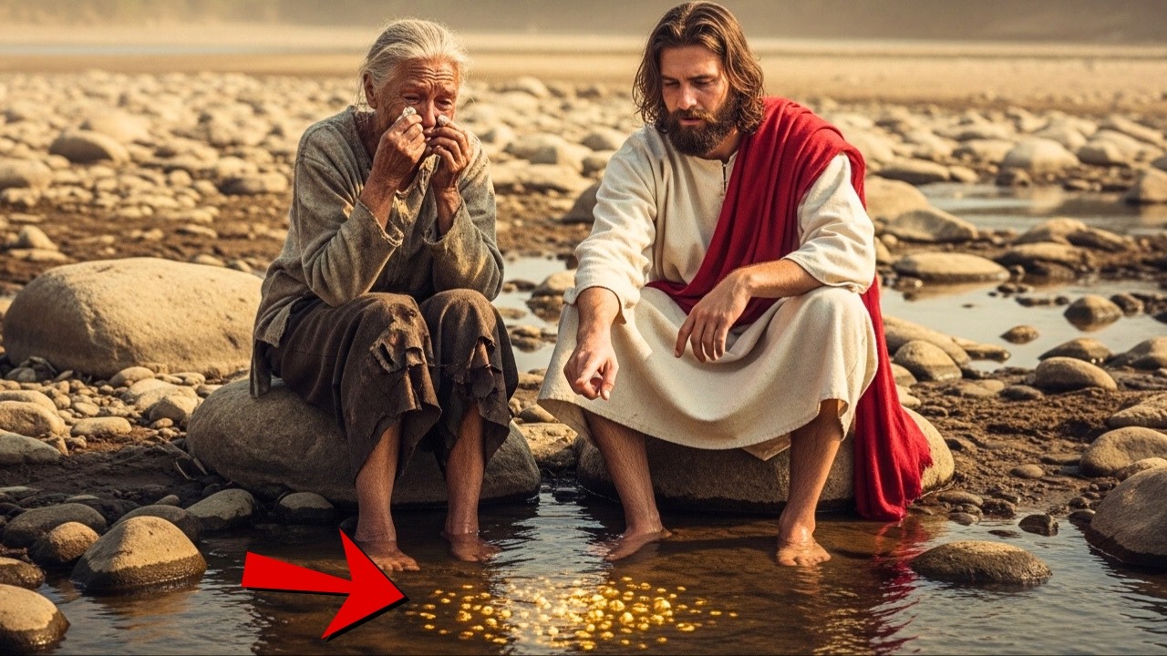 EL PATRÓN SE BURLÓ Y LE PAGÓ A UNA ANCIANA CON UN RÍO SECO… HASTA QUE JESÚS SEÑALÓ EL ORO