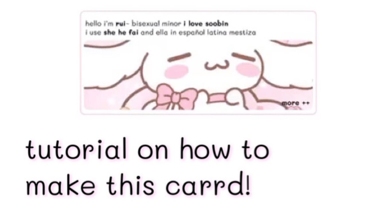 tutorial on how to make this carrd! YouTube