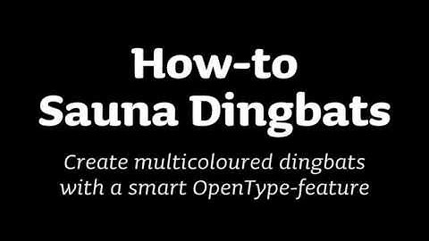 How-to Sauna Dingbats