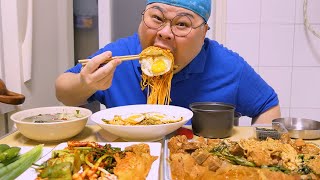 「혼밥 가이드」열무비빔국수, 매운돼지갈비찜│매운거 요리할때 기침은 왜나요?ㅜㅜ Mukbang Eatingshow [Spicy Noodles, Braised Short Ribs