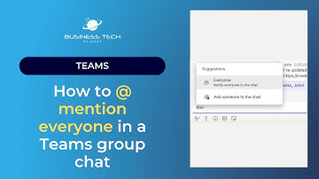 How to @mention everyone in a Teams group chat