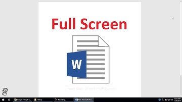 Full Screen in Word
