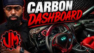 First never done infiniti G35 G37 Carbon Dashboard install