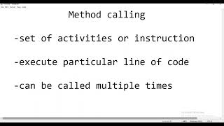 Method calling in Java tamil