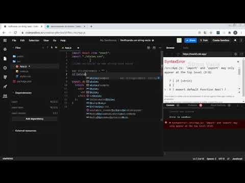 CodeSandBox - [Length] Como verificar uma string está vazia  (#26)