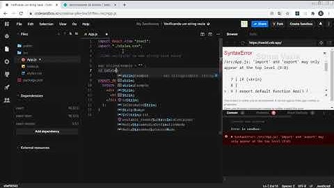 CodeSandBox - [Length] Como verificar uma string está vazia  (#26)