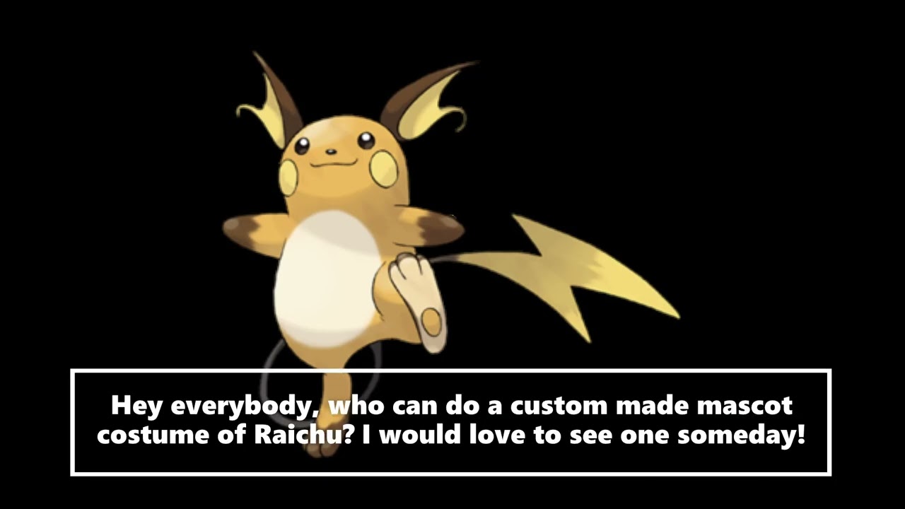 Who Can Do A Custom Made Raichu Mascot Costume? Request By ChaoEmperor