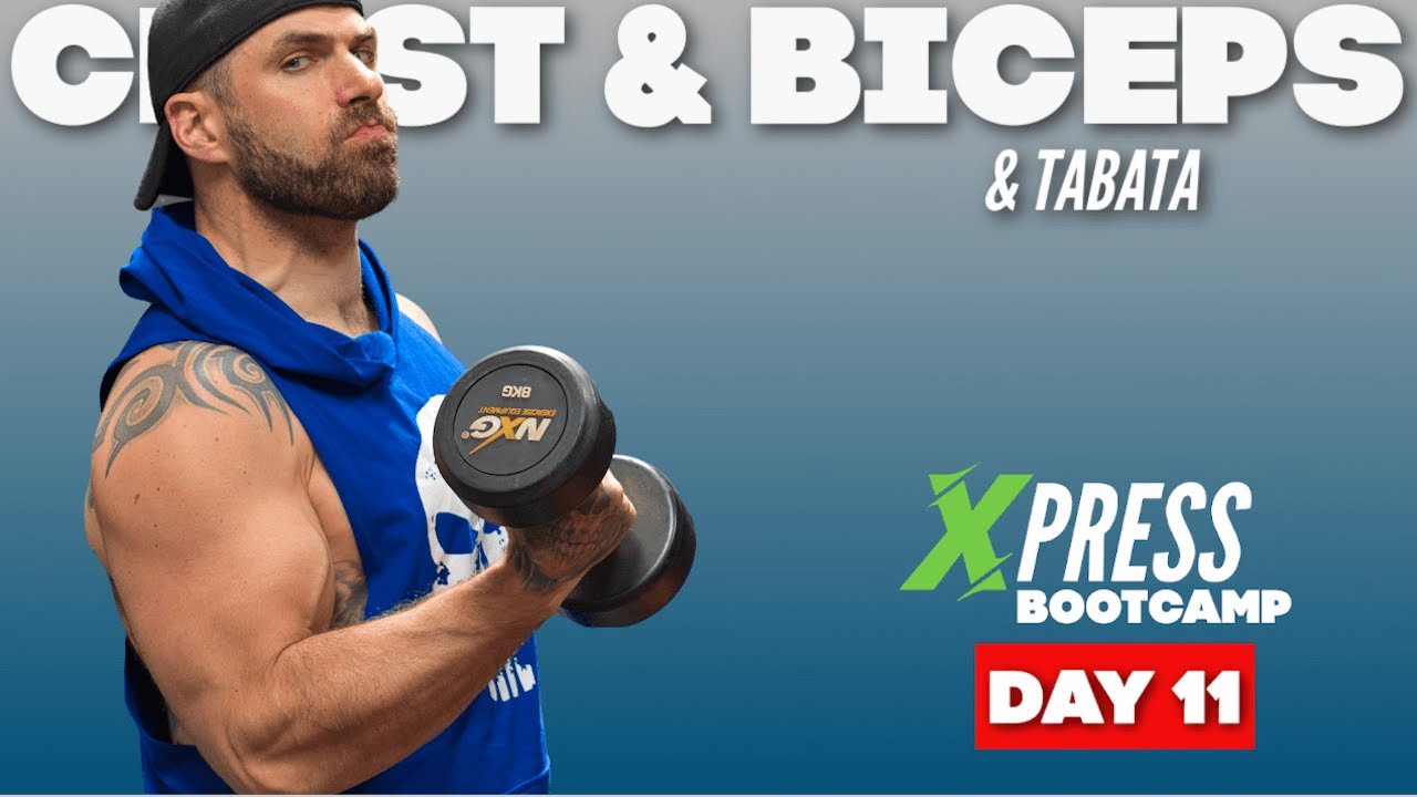 20 min Chest And Bicep Workout With Dumbbells | Day 11 Xpress Bootcamp ...