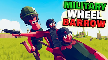 Military Wheelbarrow vs Every Faction - TABS Unit Creator Update Mod Gameplay