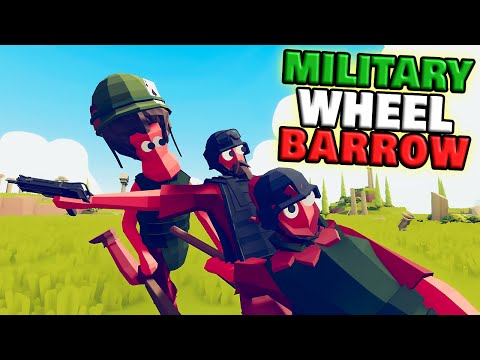 Military Wheelbarrow vs Every Faction - TABS Unit Creator Update Mod Gameplay