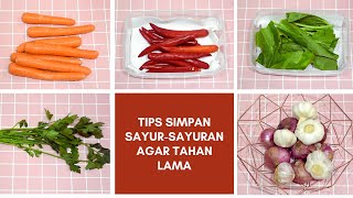 TIPS SIMPAN SAYUR AGAR TAHAN BERMINGGU BERBULAN | Tips to store vegetables to stay fresh longer