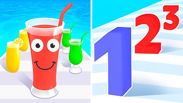 Juice Run vs Number Master - All Levels Gameplay Walkthrough Android & IOS - NEW APK!