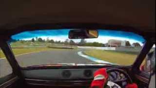 Group Nc Escort Twin Cam at Sandown Historics punted off on the second last lap