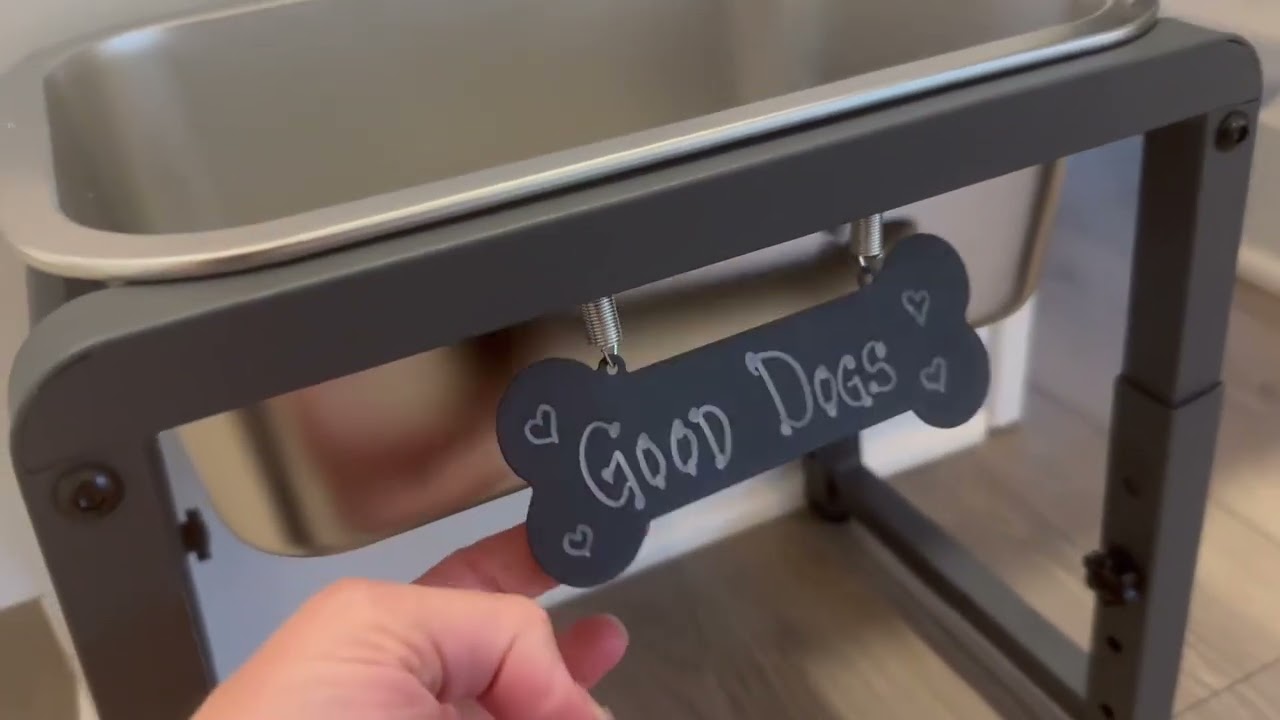 TIDANT 1 2 Gallon Elevated Large Dog Water Bowl with Mat Review