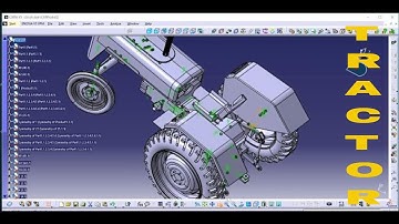 Tractor  Assem4 - CATIA V5 R20 | Part design | Surfacing | Assembly |R KEY SHOT | Body in set