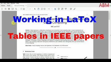 How to insert tables into IEEE papers in LaTeX  #writing #writingtips #writingtechniques