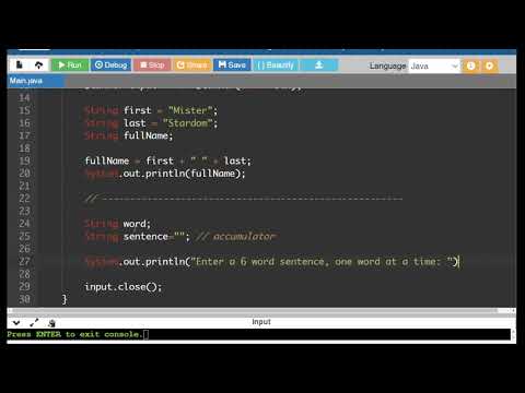 Java Strings Lesson 02) Concatenation