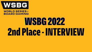 WSBG 2022- 2nd place Final Interview